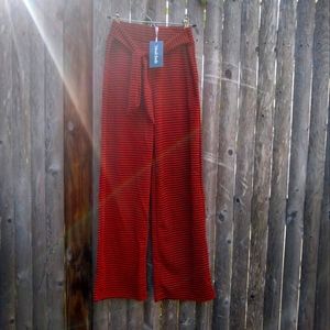 ModCloth Wide Leg Tie Waist Pants Medium